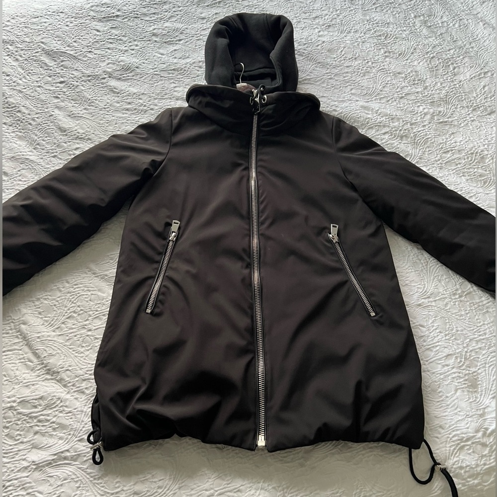 Zara black puffer jacket, size small